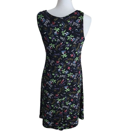 Slinky‎ Dress Ronni Nicole Women Size 6 Beach Summer Palm Tree Print Sleeveless - Picture 6 of 15